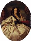 Franz Xavier Winterhalter Canvas Paintings - Wienczyslawa Barczewska, Madame de Jurjewicz